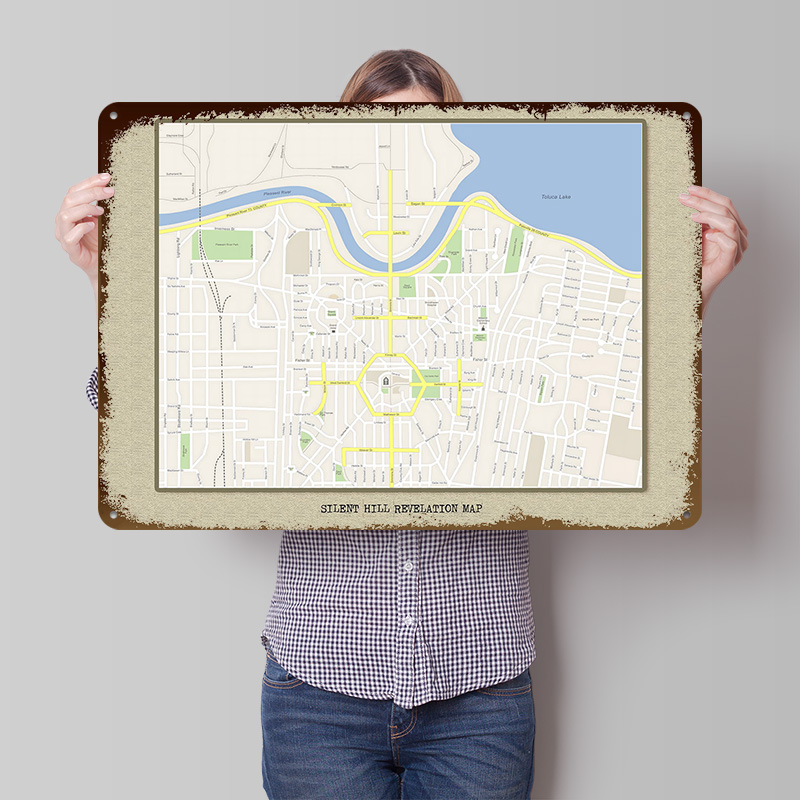 Custom Map Poster - Poster in Metallo della Mappa di