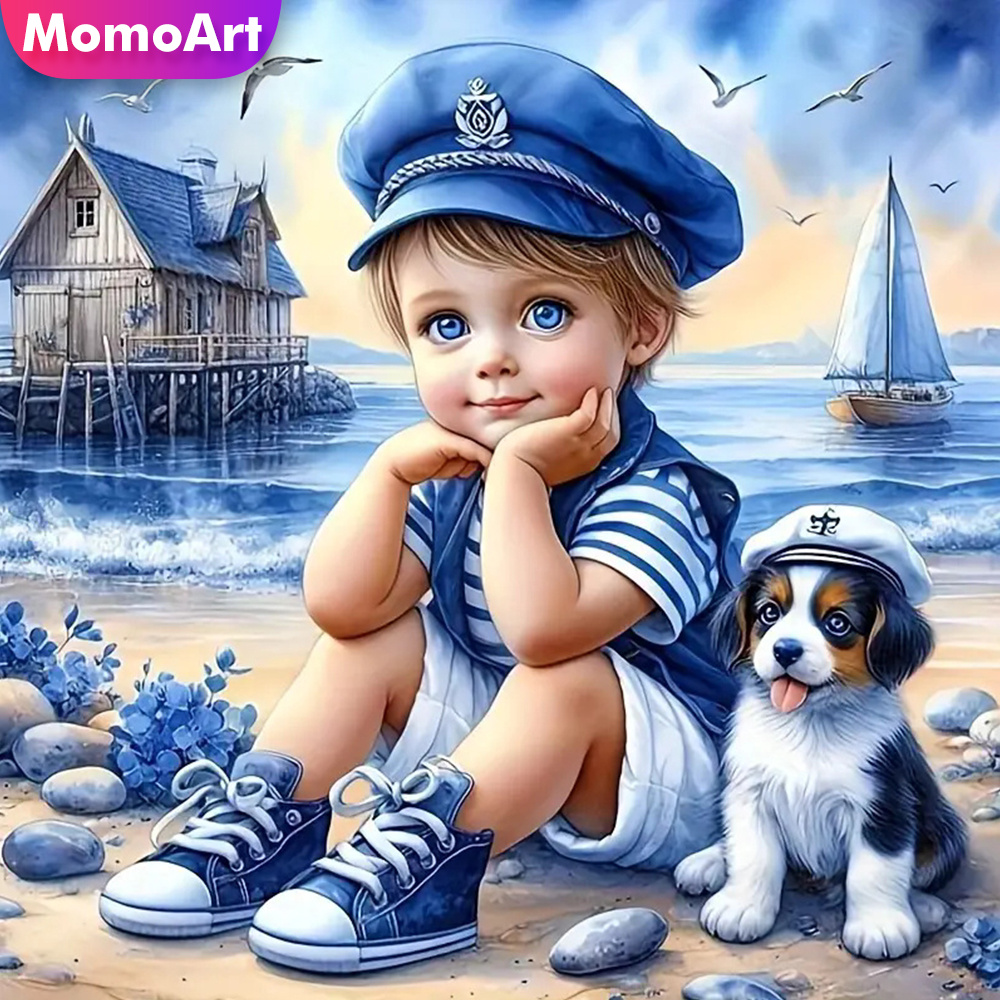 Photo Mosaic Print - Momoart Pittura piena di diamanti Kid