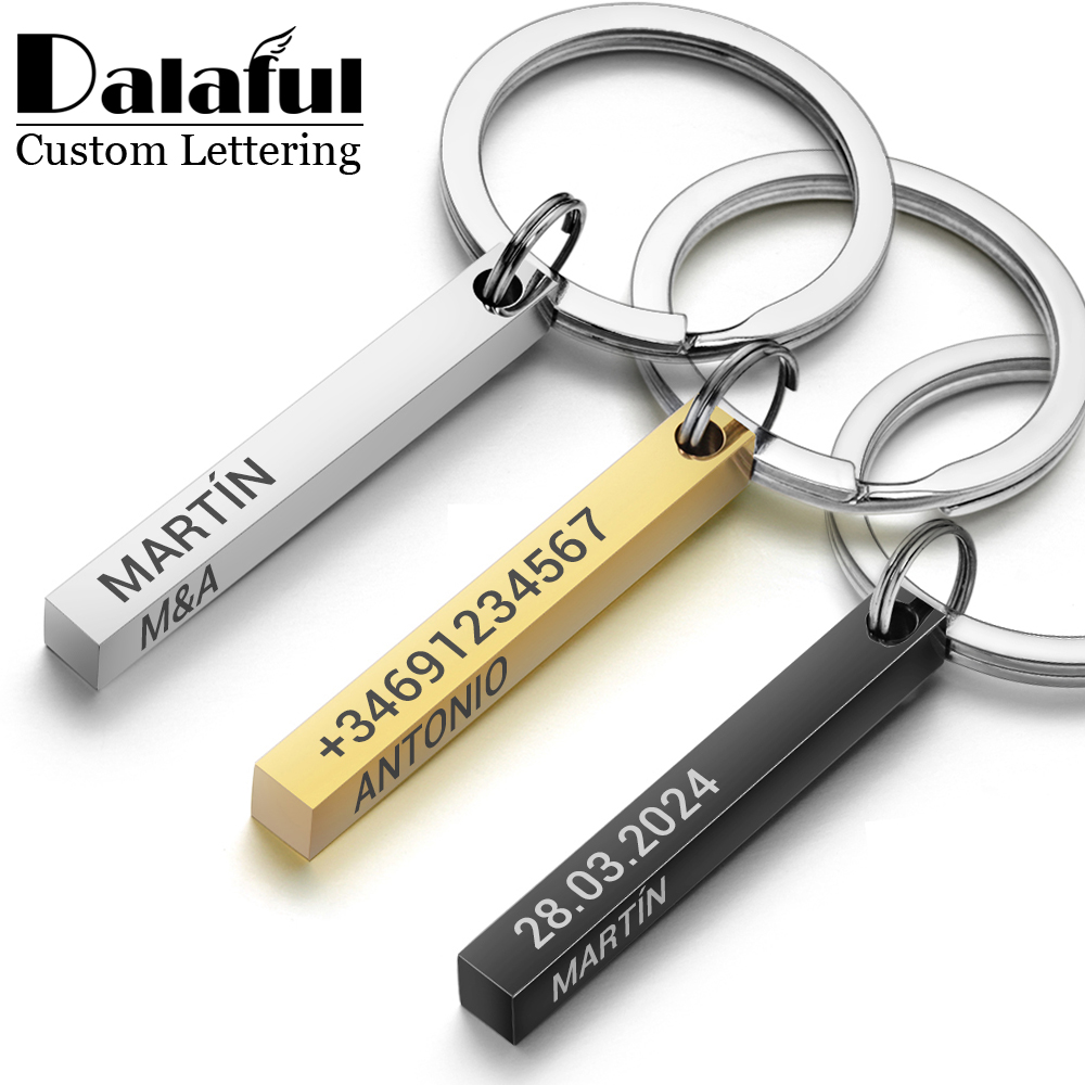 Initial Ring Custom - Portachiavi personalizzati in acciaio inossidabile Portachiavi