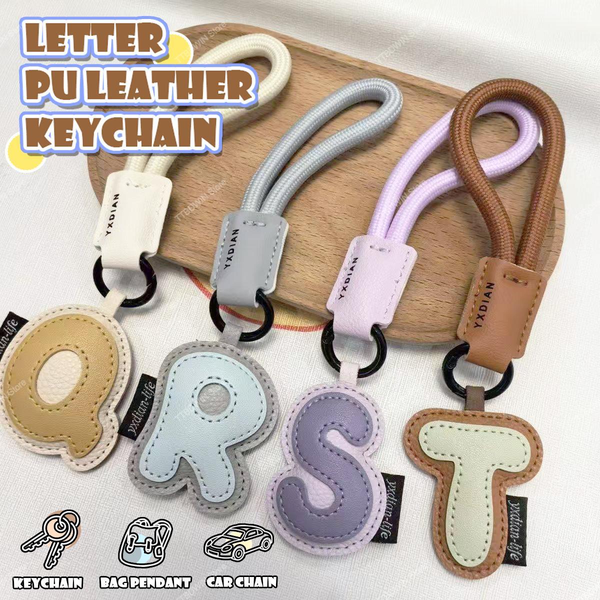 Monogram Keychain Leather - Portachiavi in Pelle PU con 26