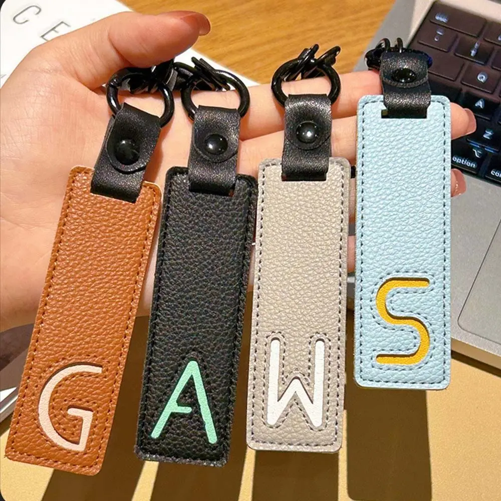 Monogram Keychain Leather - Portachiavi classico in pelle PU AZ