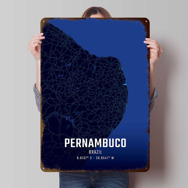Custom Map Poster - Mappa della città di mezzanotte di