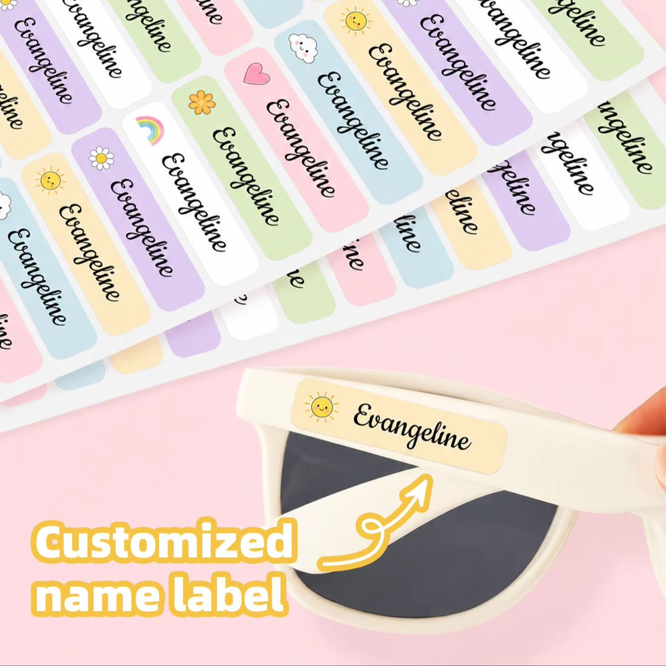 Personalized Name Box - 1-300 Pezzi Adesivi Personalizzati con Nome,