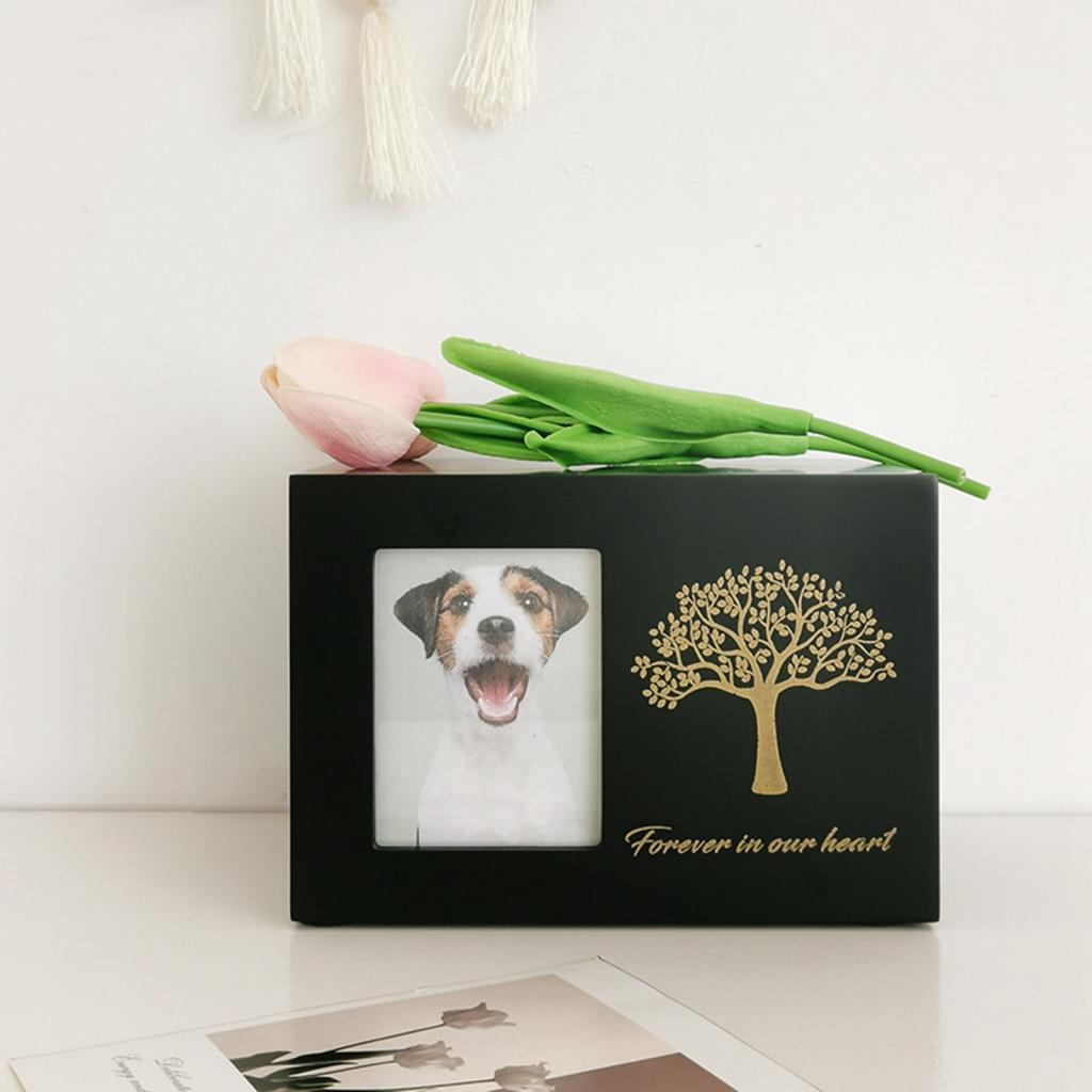 Engraved Wood Frame - Urna per cremazione per cani funeraria