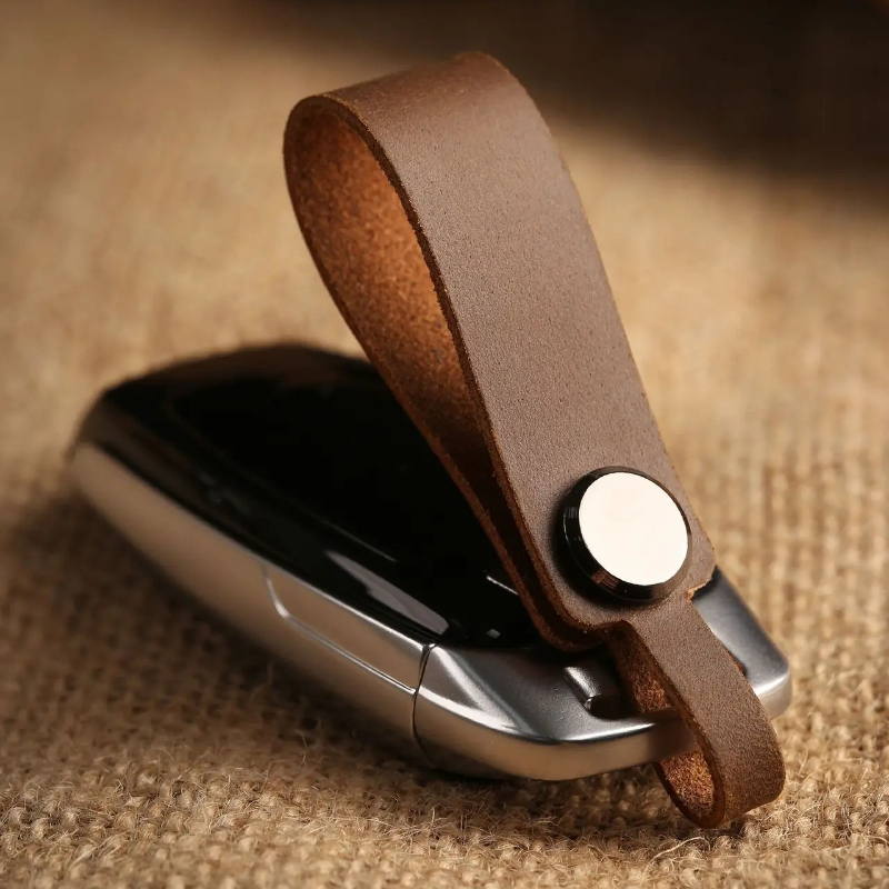 Initial Ring Custom - LOGO personalizzato Portachiavi in vera pelle