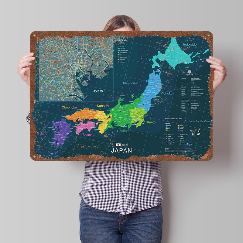 Custom Map Poster - Mappa del Giappone e del Tokyo