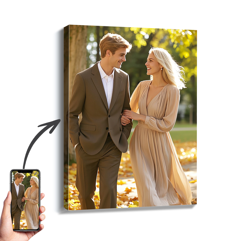 Engraved Wood Frame - Foto personalizzate da 1 pezzo con