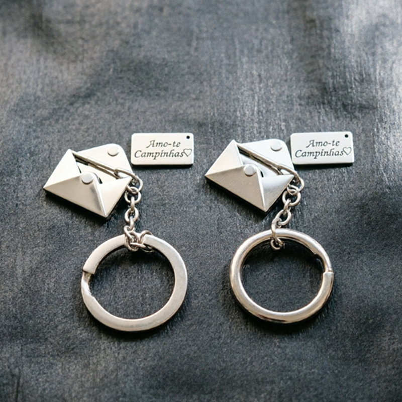 Initial Ring Custom - Portachiavi Personalizzato Apri-Buste in Acciaio Inossidabile