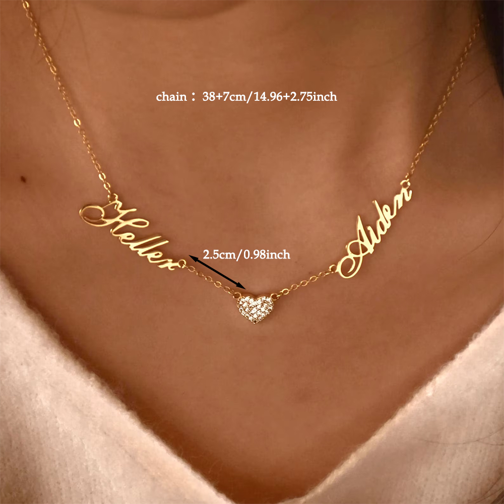 Collana personalizzata con due - Name Necklace Custom recensione e prezzo