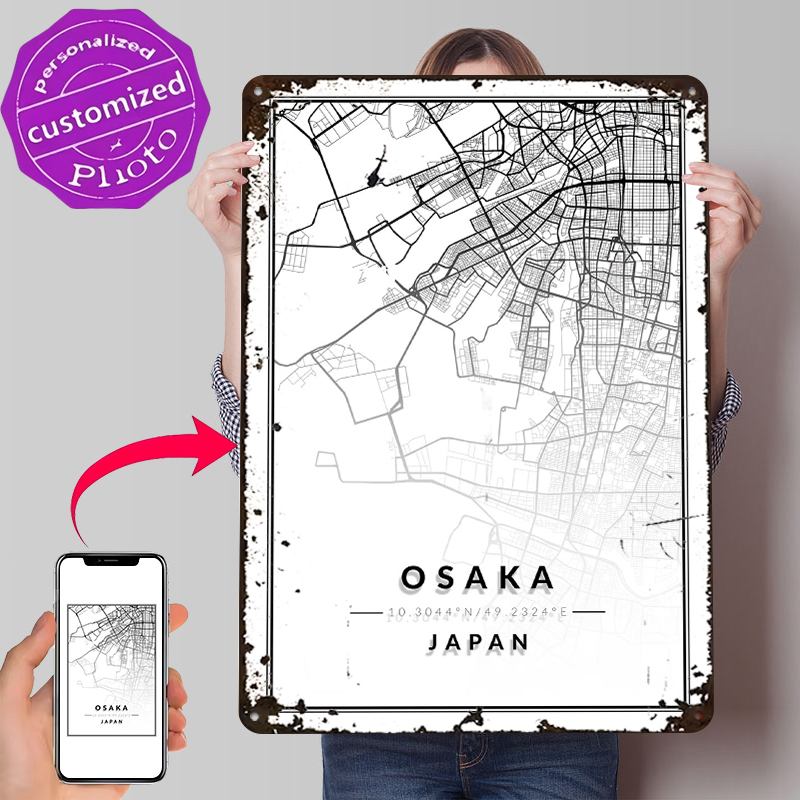 Poster con Mappa di Osaka Stam - Custom Map Poster recensione e prezzo