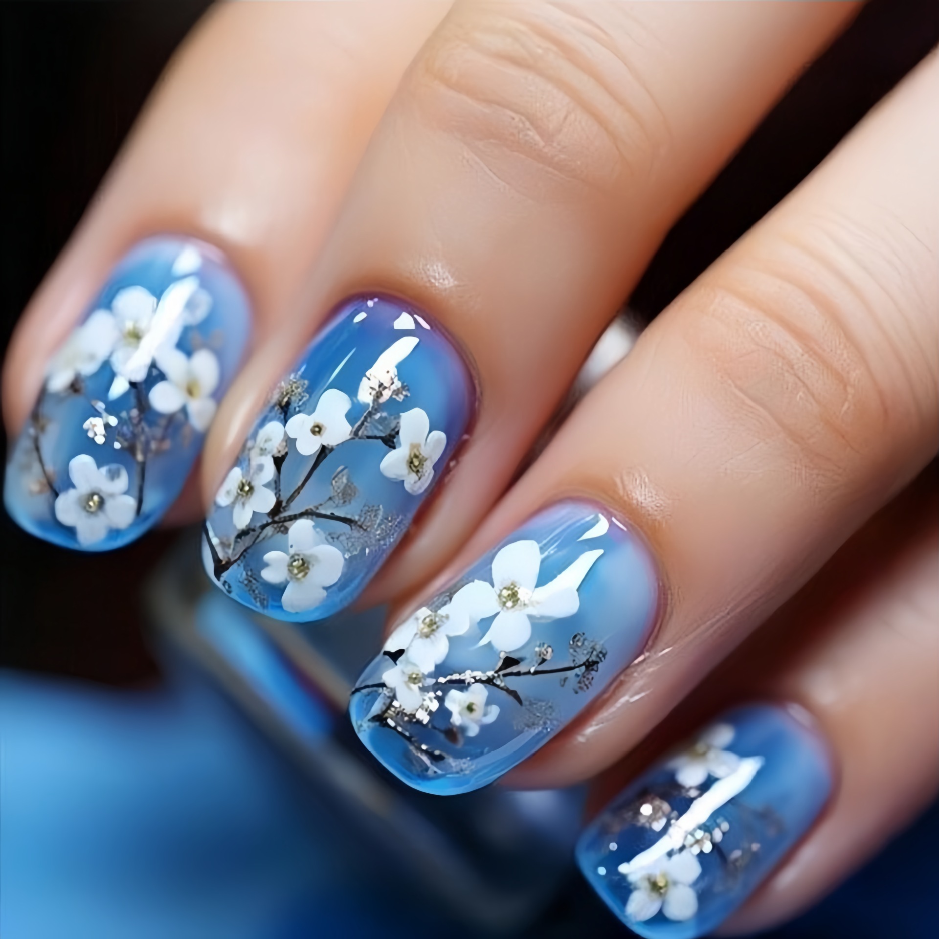 Unghie finte medie per donne e - Pressed Flower Art recensione e prezzo