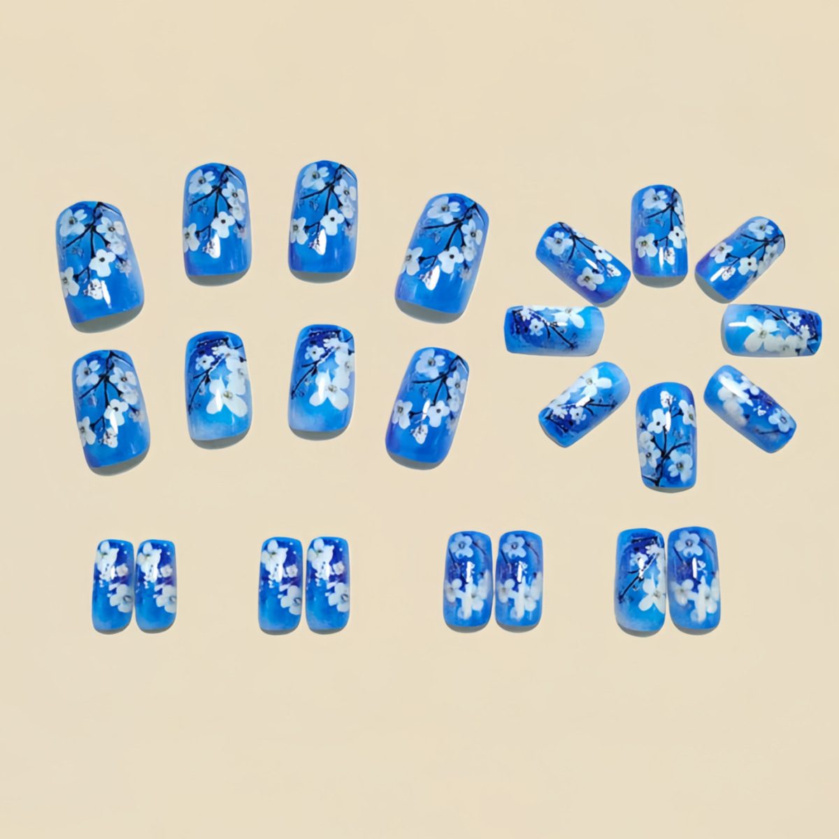 Unghie finte medie per donne e - Pressed Flower Art recensione e prezzo