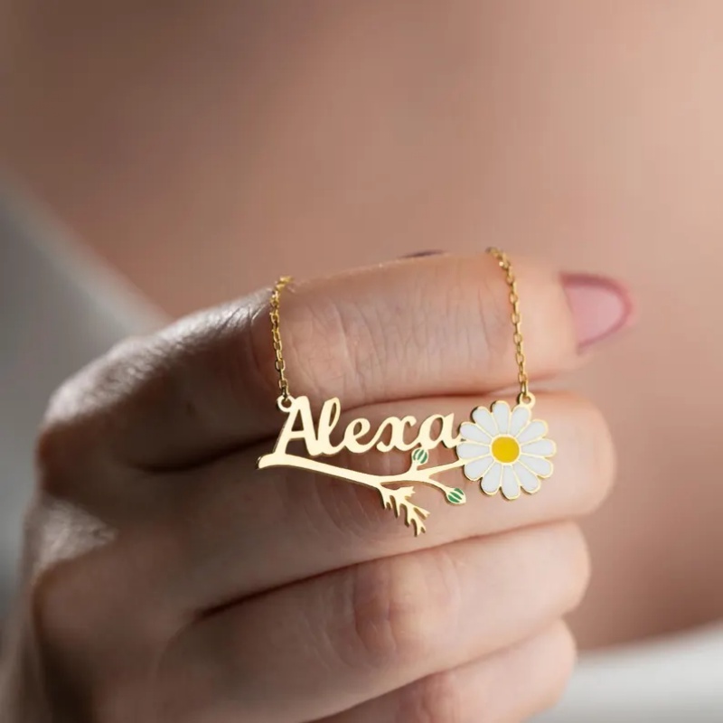 Collana con nome personalizzat - Birth Flower Necklace recensione e prezzo