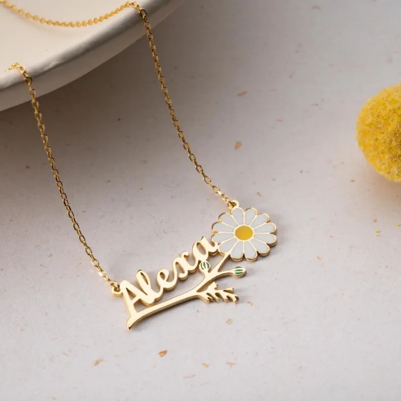 Collana con nome personalizzat - Birth Flower Necklace recensione e prezzo
