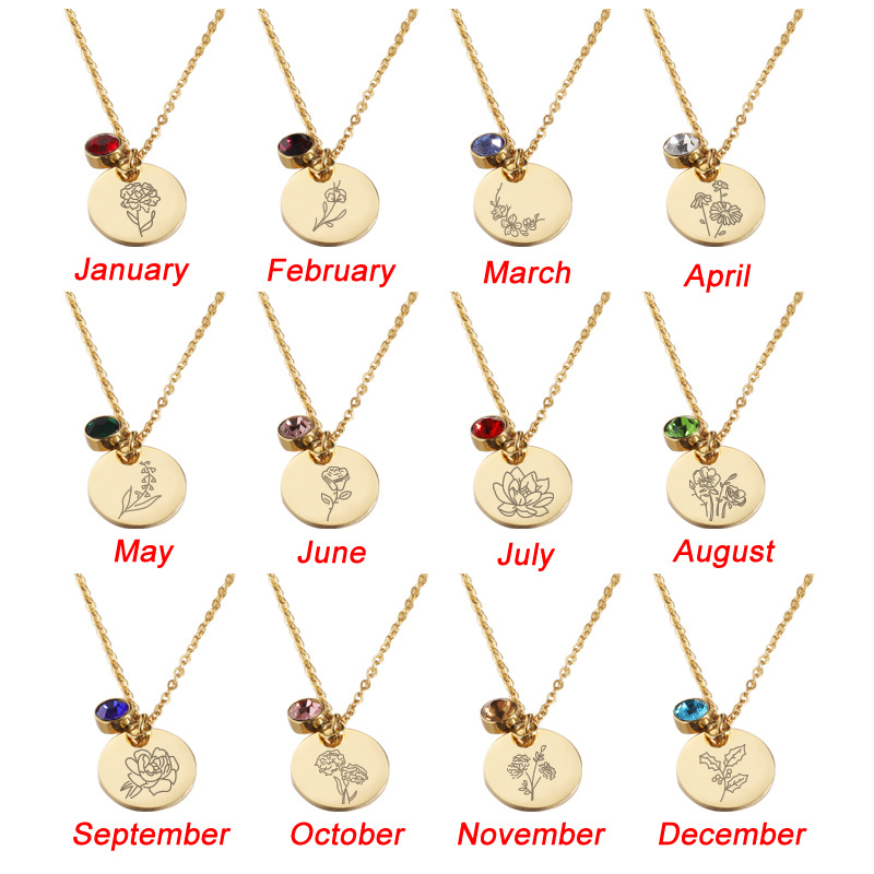 Collana in cristallo Birthston - Birth Flower Necklace recensione e prezzo