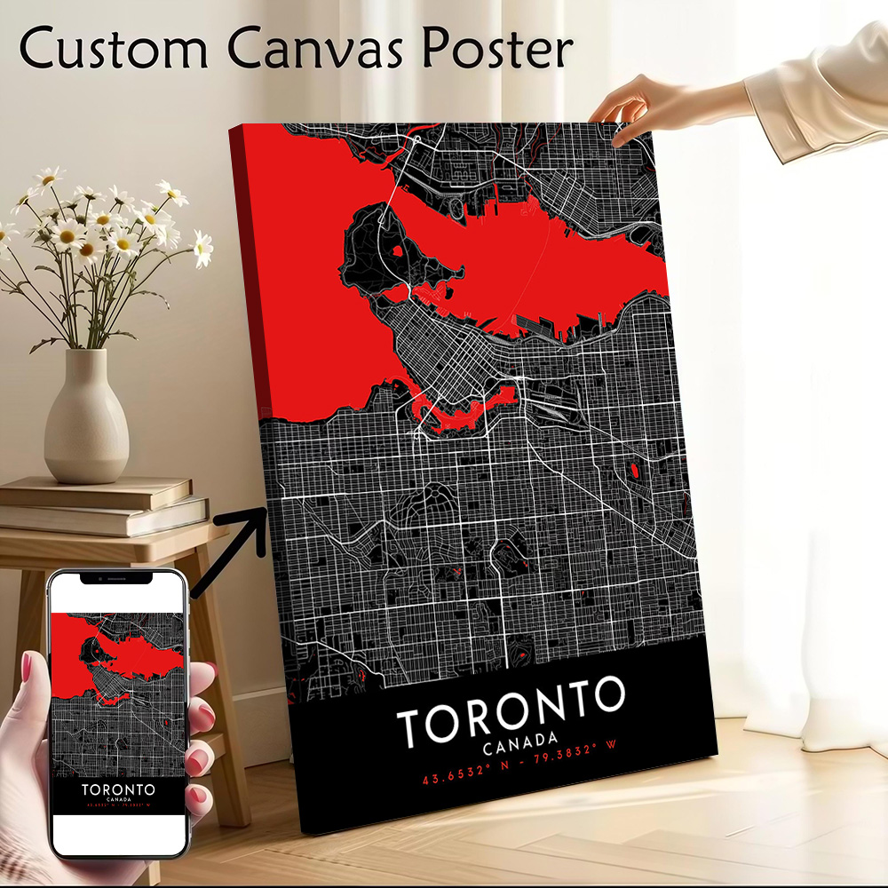 Poster su Tela della Mappa di  - Custom Map Poster recensione e prezzo