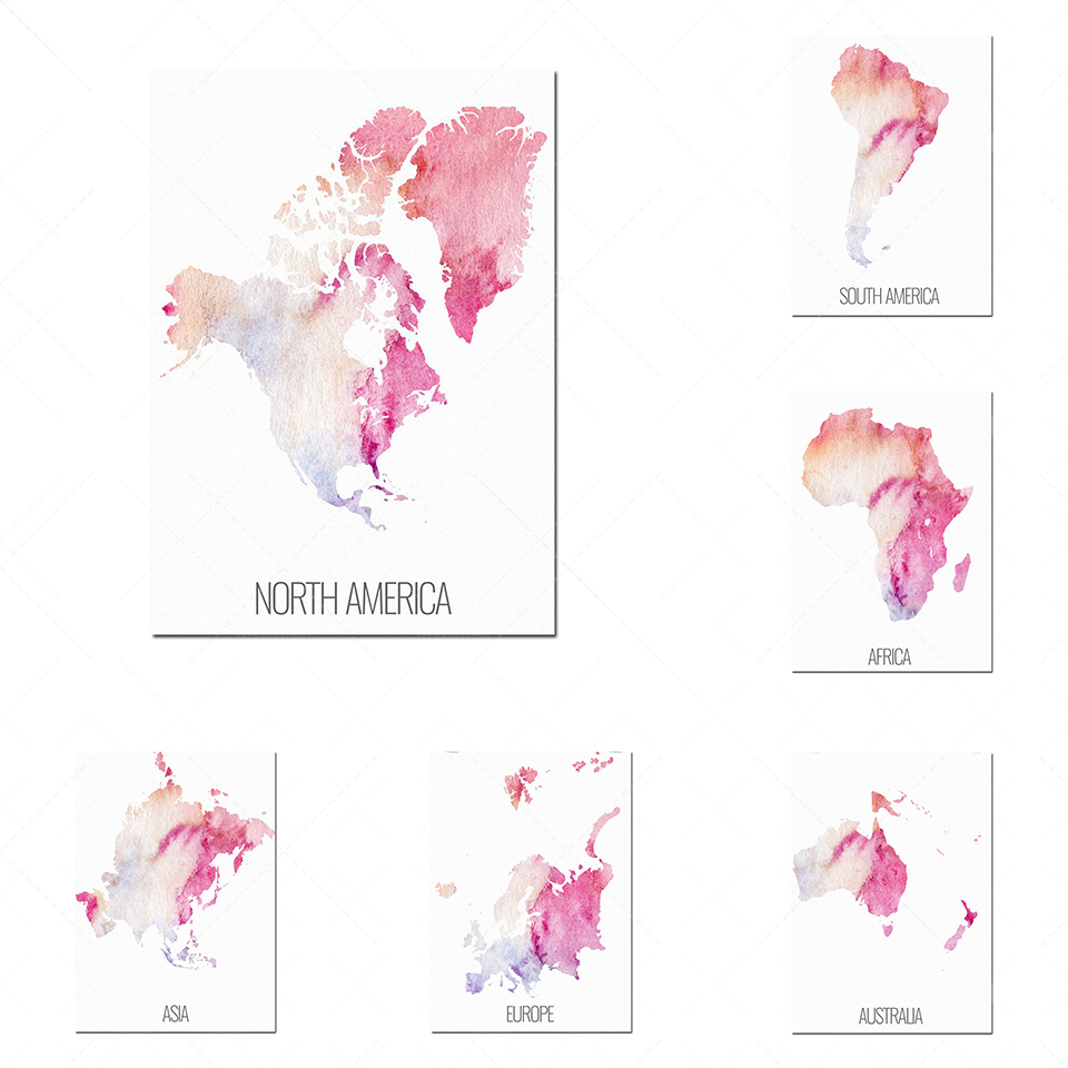Set di 6 poster continentali,  - Custom Star Map recensione e prezzo
