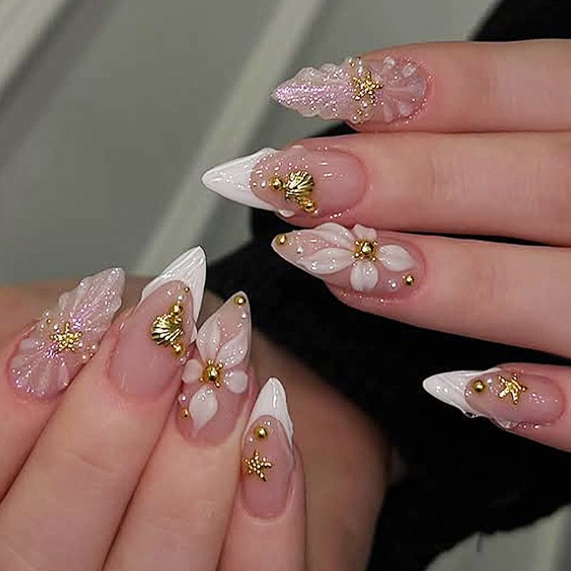 Set di 24 Unghie Finte a Mando - Pressed Flower Art recensione e prezzo