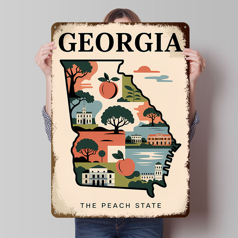 Poster Illustrato della Georgi - Custom Map Poster recensione e prezzo